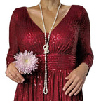 Ruby Radiance Sequin Gown