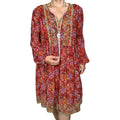 Tropical Glow V-Neck Boho Dress
